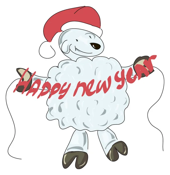 Christmas sheep — Stock Vector