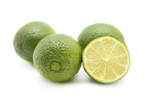 Fresh lime and slice — Stock Photo, Image