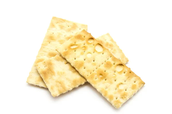 Salty crackers in square shape — Stock Photo, Image