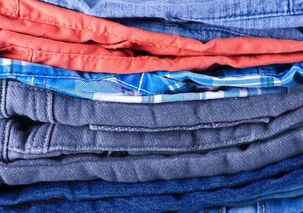 Bunt med jeans — Stockfoto