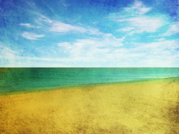 해변과 바다와 맑은 하늘 — 스톡 사진