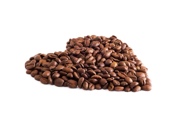 Heart from coffee beans — Stock Photo, Image