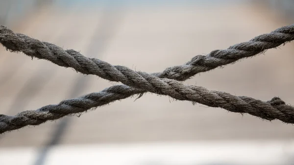 Detail of rope of sailing boat. — Stock Photo, Image
