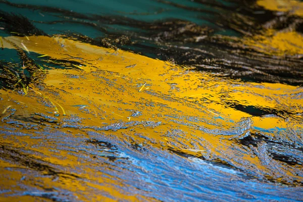 Detail, zblízka vody odraz barev. Stock Fotografie