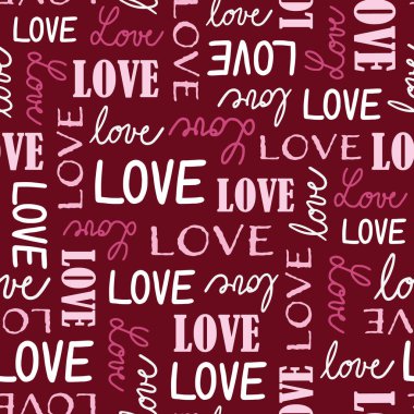 El çizimi kelimelerle tekrar et Pembe tonlarda sev.