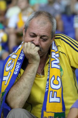 Futbol maçı sırasında hayranları duygular.