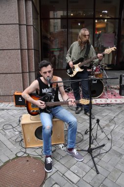 Kharkiv, Ukrayna - 21 Mayıs 2016: Sokak müzik günü.