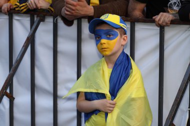 Kharkiv, Ukrayna - 16 Haziran 2016: Fanzone Uefa Euro 2016