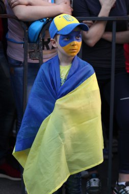 Kharkiv, Ukrayna - 16 Haziran 2016: Fanzone Uefa Euro 2016