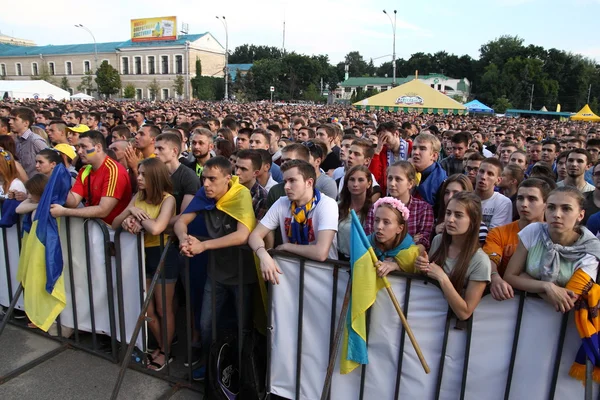 Fanzone Uefa Euro 2016 року в Харкові — стокове фото