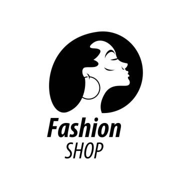 Logo tasarımı ve rüzgarda savrulan saçları olan bir kadının ikonu.