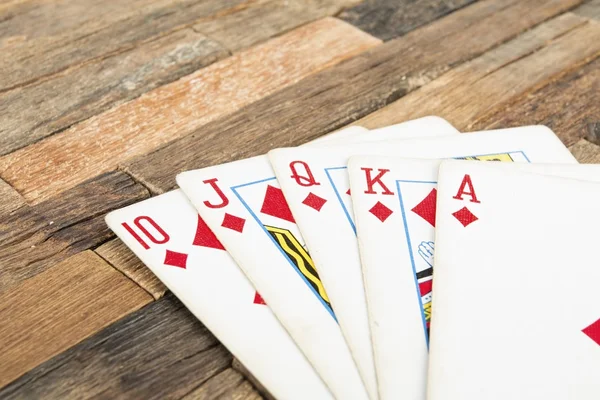Cartões de poker, flash real — Fotografia de Stock