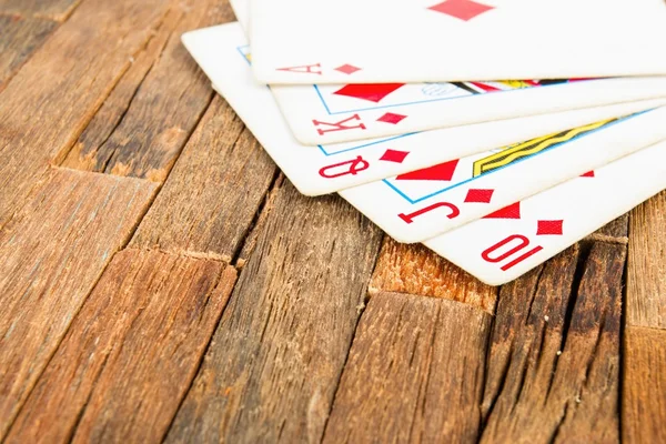 Cartões de poker, flash real — Fotografia de Stock