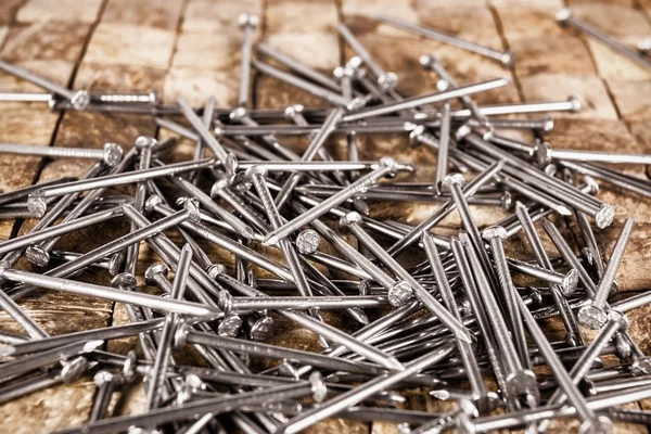 Steel shiny nails — Stock Photo, Image