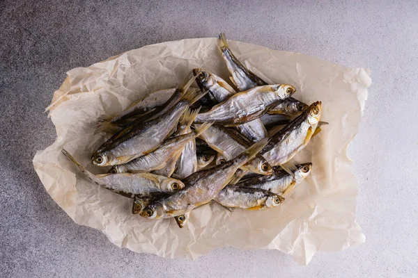 Sonnengetrockneter Salziger Fisch Studiofoto — Stockfoto