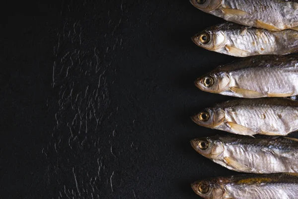 Sonnengetrockneter Salziger Fisch Studiofoto — Stockfoto