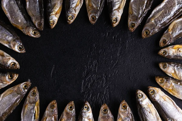 Sonnengetrockneter Salziger Fisch Studiofoto — Stockfoto