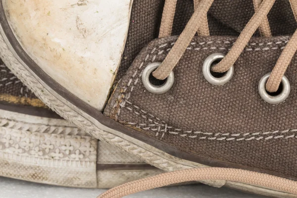 Καμβάς παπούτσι λεπτομέρεια — Φωτογραφία Αρχείου