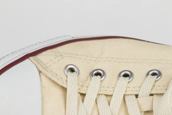 Płótnie buty detal — Zdjęcie stockowe