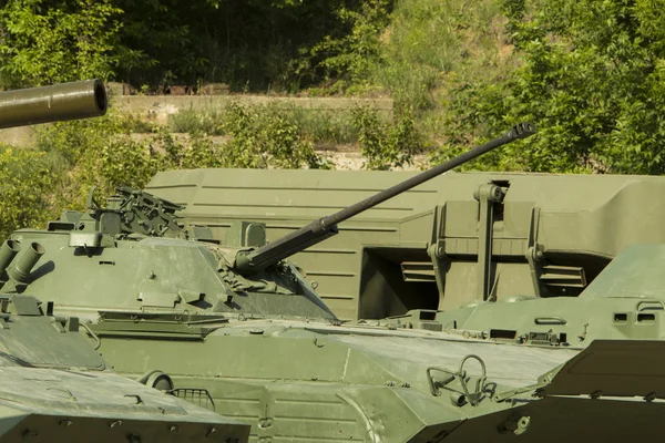 Detal rosyjski czołg pancerny. — Zdjęcie stockowe