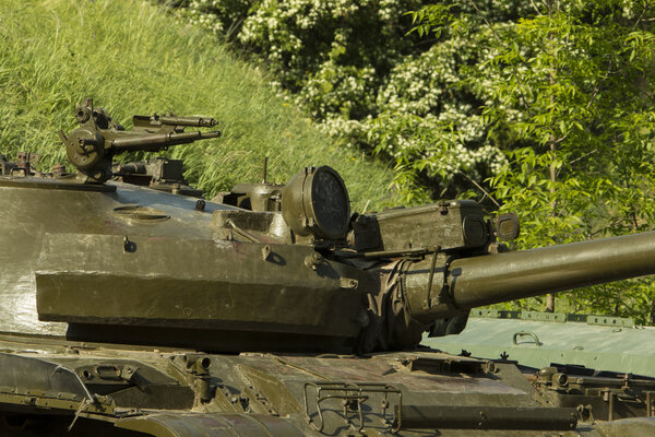 Detail of the Russian armored tank.