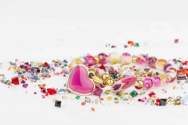 Homemade bead jewelry. — Stock Photo, Image