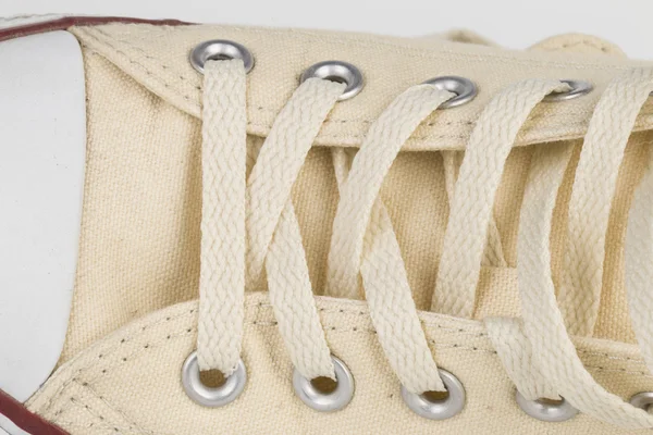 Detalhe do sapato de lona — Fotografia de Stock