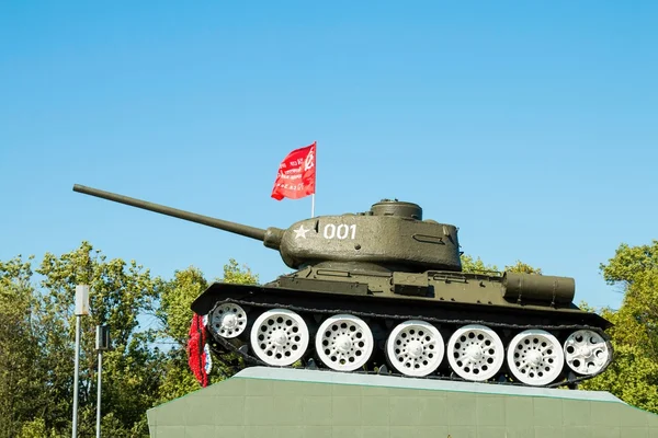 Legendarny z II wojny światowej radziecki czołg średni T-34 — Zdjęcie stockowe
