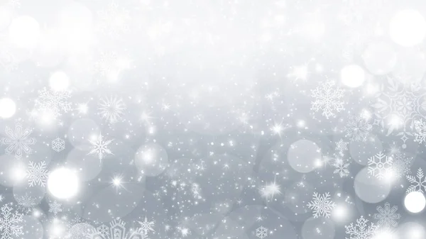 Kış Gümüşü Beyaz Eğimli Bokeh Arka Planı Daireler Işıltılar Kar — Stok fotoğraf