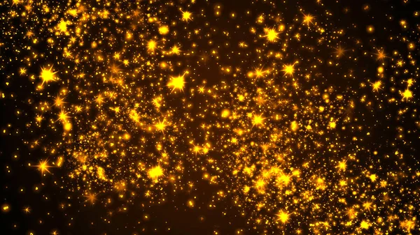 Bright Golden Sparklers Dark Brown Background — Stock Photo, Image