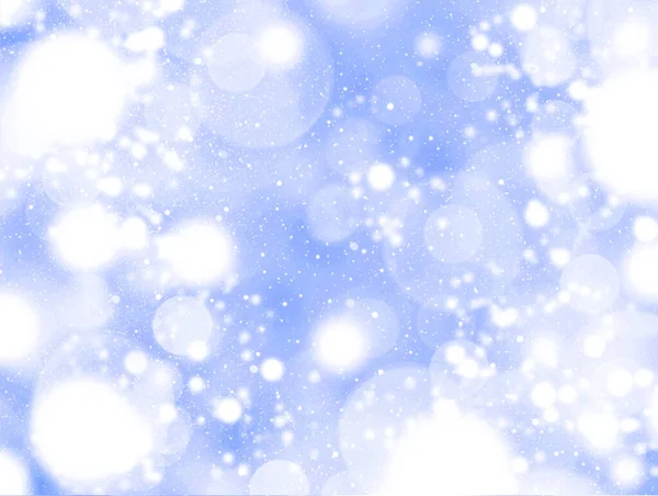 Inverno Abstrato Fundo Bokeh Branco Azul Com Círculos Desfocados — Fotografia de Stock