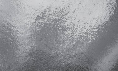 Vurguları ve düz olmayan yüzeyi olan gümüş folyo dokusu