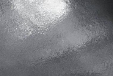 Vurguları ve düz olmayan yüzeyi olan gümüş folyo dokusu