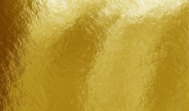 Vurguları ve düzensiz dokusu olan altın folyo arkaplan