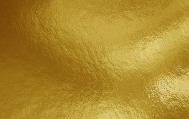 Vurguları ve düz olmayan yüzeyi olan altın folyo dokusu