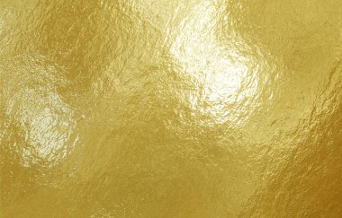 Vurguları ve düz olmayan yüzeyi olan altın folyo dokusu
