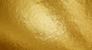 Vurguları ve düz olmayan yüzeyi olan altın folyo dokusu