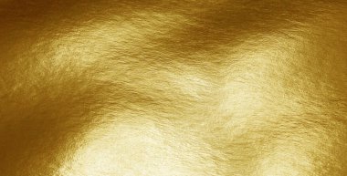 Parlak altın folyo, röfleli ve düzensiz desenli.