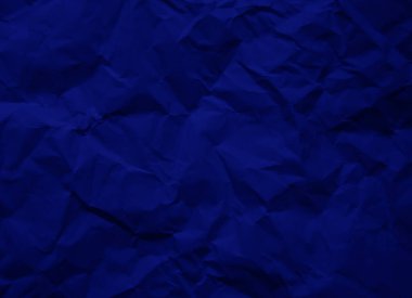 Mavi buruşmuş kağıt doku arkaplanı