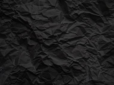 Siyah buruşmuş kağıt dokusu arkaplanı