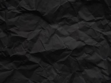 Siyah buruşmuş kağıt dokusu arkaplanı
