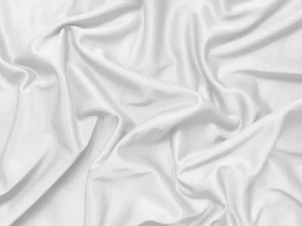 Tecido Branco Brilhante Amassado Elegante Pano Textura Fundo — Fotografia de Stock