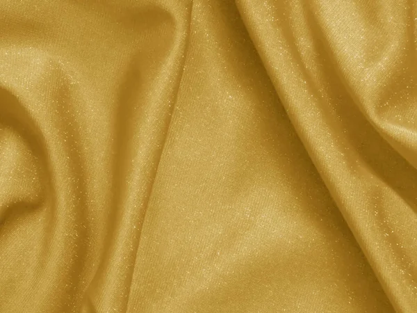 Tecido Crumpled Ouro Brilhante Elegante Pano Textura Fundo — Fotografia de Stock