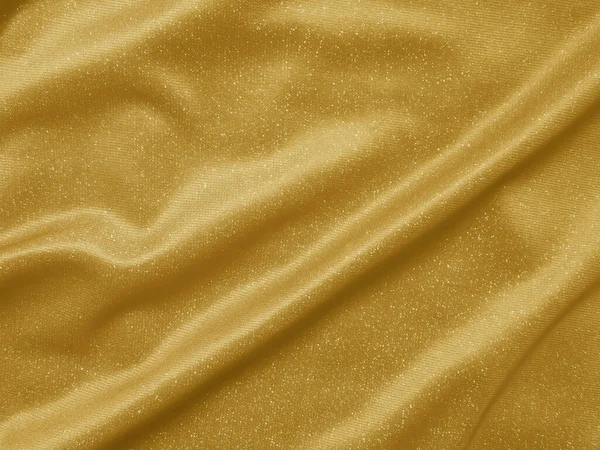 Tela Arrugada Oro Brillante Fondo Textura Tela Elegante —  Fotos de Stock