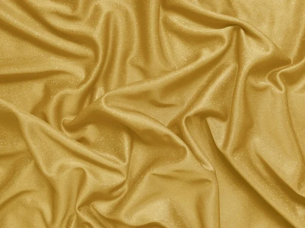 Shiny Gold Crumpled Fabric Elegant Cloth Texture Background — Stock Photo, Image