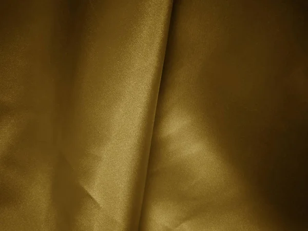 Shiny Gold Crumpled Fabric Liquid Wavy Shape — Stock Photo, Image