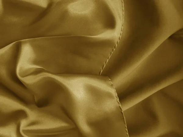 Shiny Gold Crumpled Fabric Combinated Matte One Liquid Wavy Shape — Stock Photo, Image
