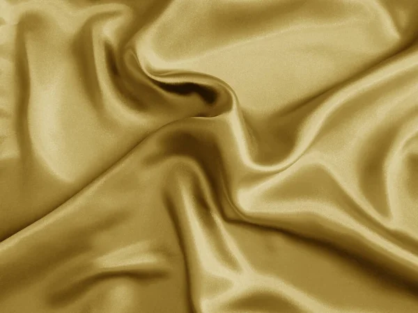 Tecido Dourado Brilhante Pano Fundo Ondulado — Fotografia de Stock
