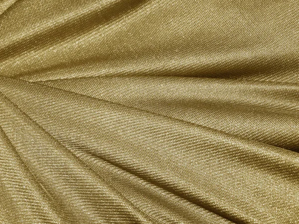 Folds Golden Fabric Texture Background — Stock Photo, Image
