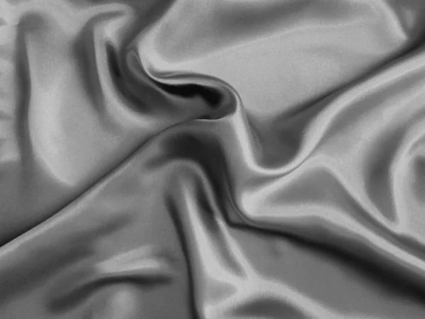 Gümüş Renkli Parlak Kumaş Dalgalı Bez Arkaplan — Stok fotoğraf